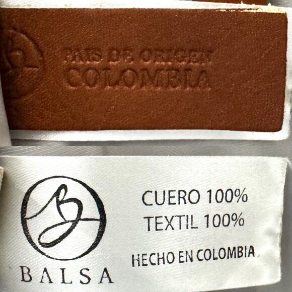 BALSA Paris Leather Slim Backpack Purse Brown Interchangeable Zipper Pulls - Picture 15 of 15